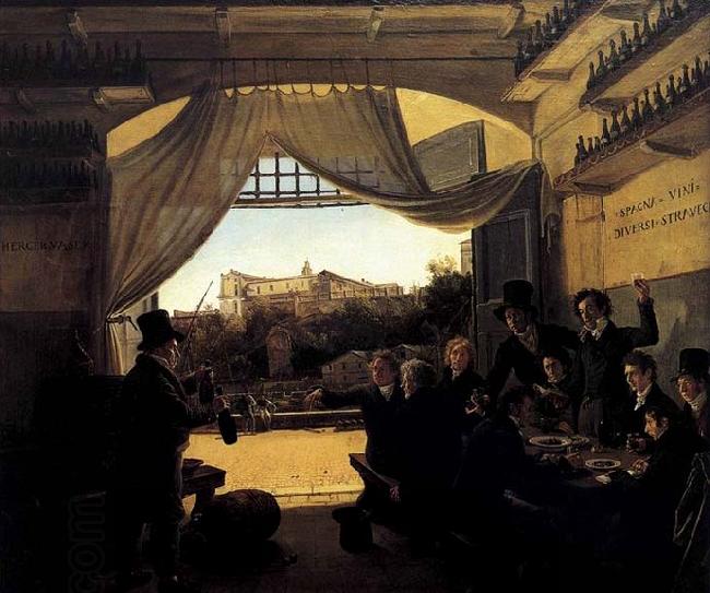 Franz Ludwig Catel Crown Prince Ludwig in the Spanish Wine Tavern in Rome China oil painting art